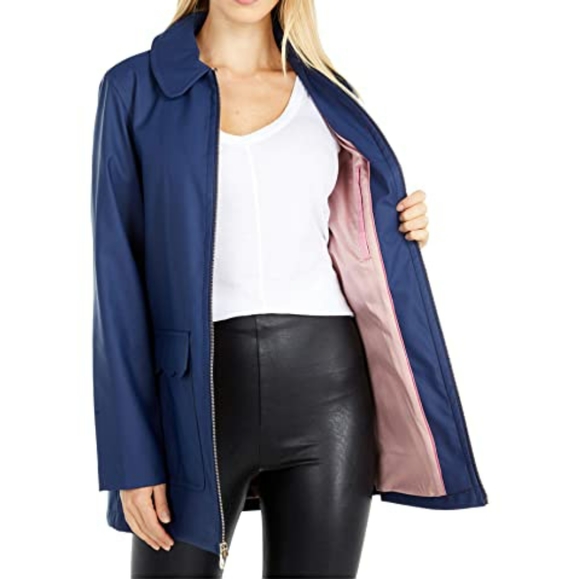 TU🛍Kate spade Scallop Pocket Matte Rain Jacket - Picture 2 of 4